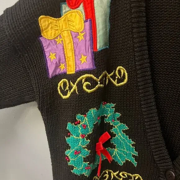 Vintage Work in Progress Christmas Cardigan - Picture 5 of 6